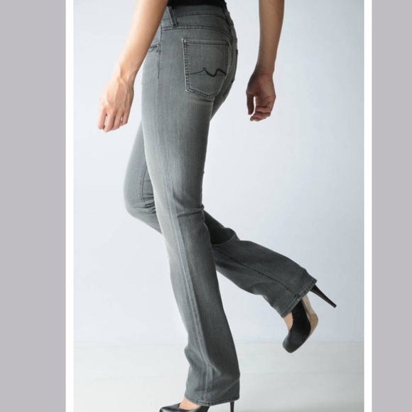 7 FOR ALL MANKIND Y2K low rise STRAIGHT Leg jeans - washed grey - Picture 4 of 8